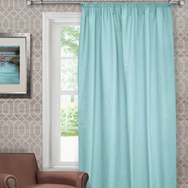 Штора на тесьме Хлопок 100% 140х280 голубой