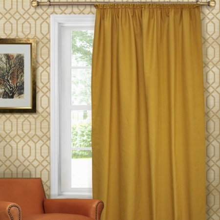 Портьера для спальни Hosta 140х280 цвет горчичный