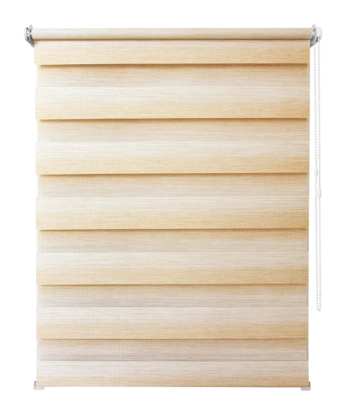 Рулонные шторы день ночь УЮТ Рафаэло цвет песочный