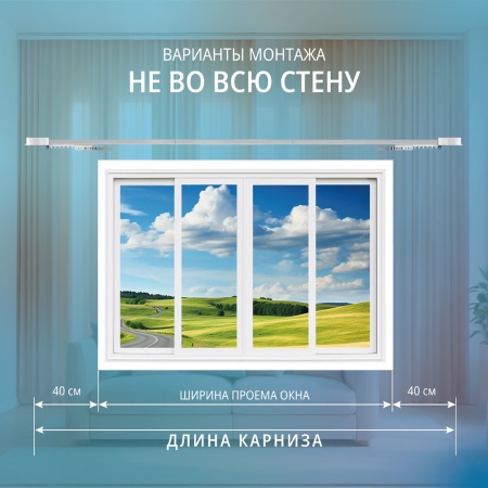 Готовый комплект умный аккумуляторный электрокарниз Roximo Zigbee 