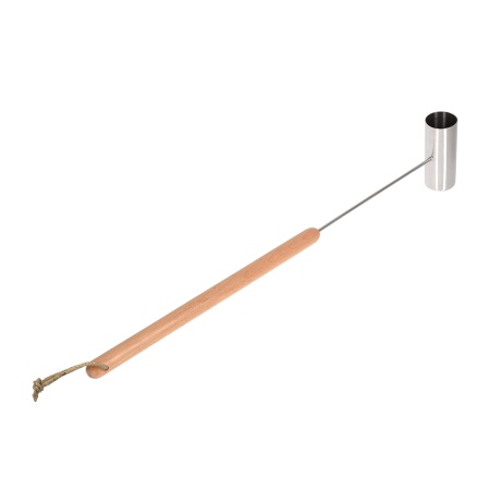 Ковш из нержавеющей стали 0,23 л, длина 69 см, с деревянной ручкой "Банные штучки"