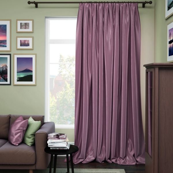 Портьера на тесьме "Avery" 200х280 фиолетовый