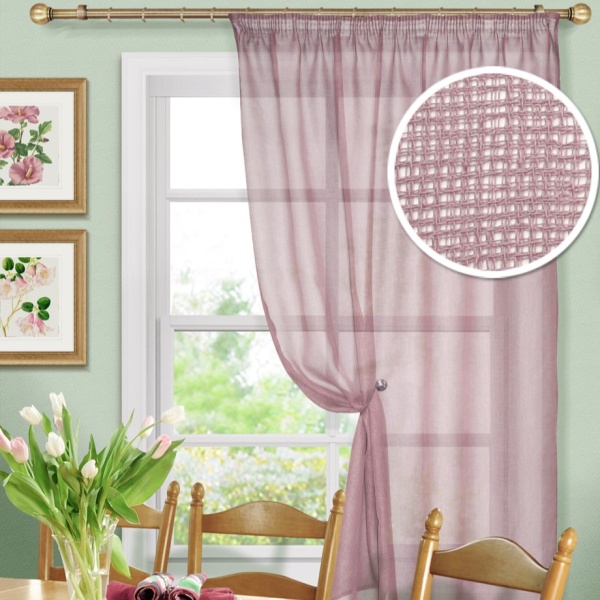 Штора для кухни Basicos 135х170 цвет пудра