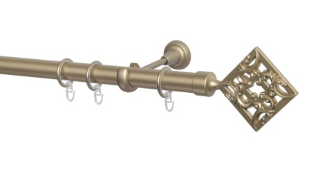 Карниз однорядный, наконечник  Вензель, Бронза, Д28