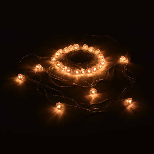 Электрогирлянда светодиодная Vegas Бриллианты теплый 5 м