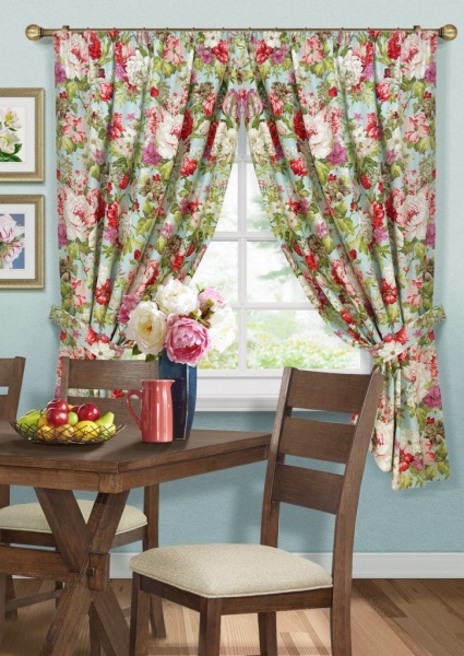 Комплект штор "Флора Flora-S" 272х175 цветы