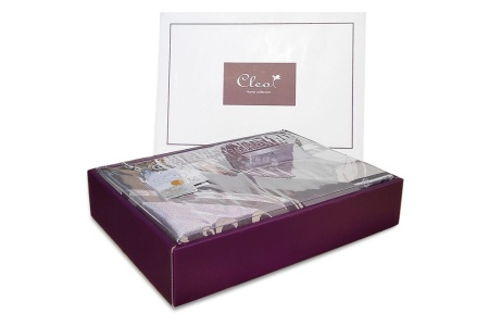 Постельное белье Евро Cleo Satin Jacquard цвет розовый