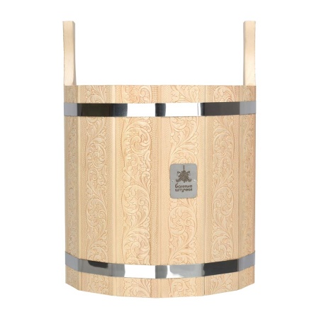 Запарник 12 л, "Цветы", с нержавеющей вставкой, система регулировки обручей, липа "Банные штучки"