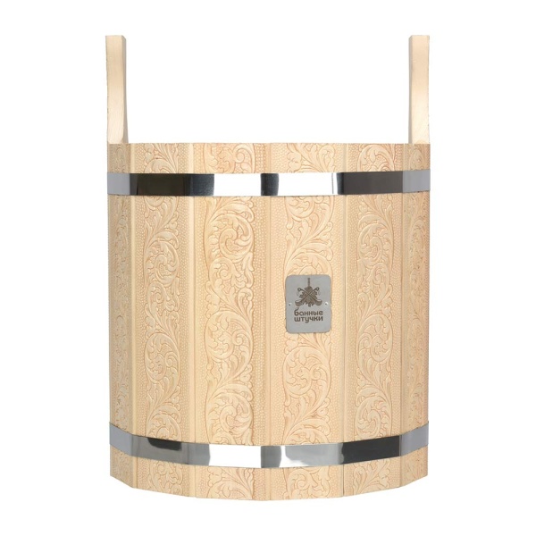 Запарник 12 л, "Цветы", с нержавеющей вставкой, система регулировки обручей, липа "Банные штучки"