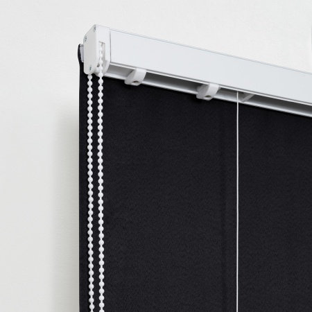 Римская штора с бахромой, Флавия Blackout на цепочном механизме, цвет черный