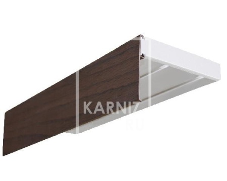 Потолочный карниз Эконом плюс 2-х рядный, "Темный Орех" Потолочный карниз Эконом плюс 2-х рядный, "Темный Орех"