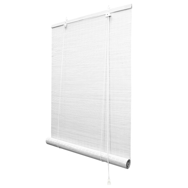 Рулонные шторы 60х160 см бамбуковые цвет белый