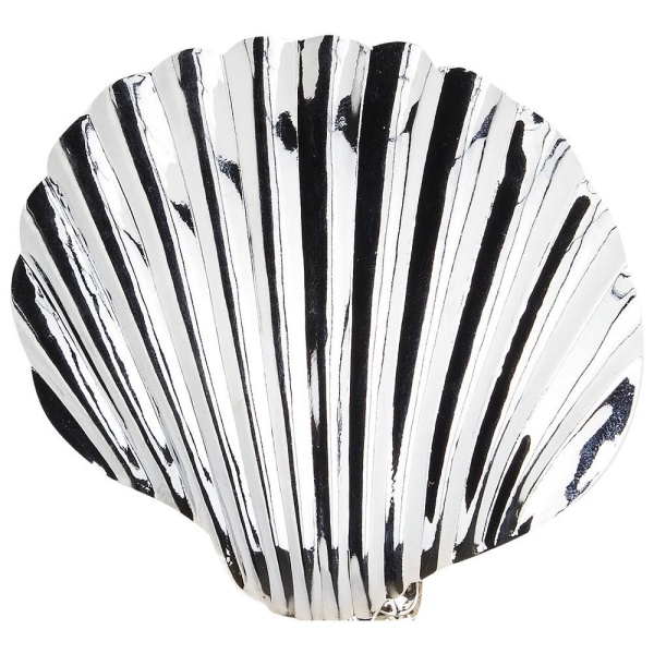 Клипса для штор Ракушка, Хром