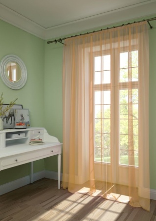 Тюль на тесьме 450х275 см Valenta цвет абрикосовый Тюль на тесьме 450х275 см Valenta цвет абрикосовый