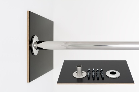 Карниз для душа, поддона GoodHome 90x90см (Штанга) Полукруглый, дуга, Усиленный труба 25мм, из нержавеющей стали