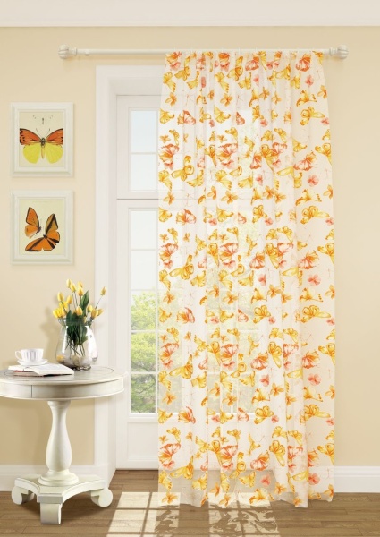 Тюль на тесьме "Марипосас Mariposas-M" 350х275