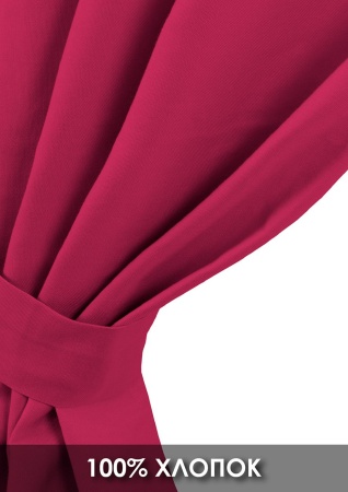 Штора на тесьме Хлопок 100% 140х280 цвет розовый