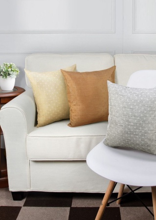 Подушка декоративная на молнии 40х40 см Amrum цвет теплый коричневый