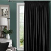 Штора на тесьме 200х270 Pudra с подхватом цвет черный