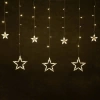 Электрогирлянда светодиодная Vegas Бахрома с звёздочками теплый 2 м