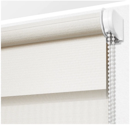 Рулонные шторы день ночь УЮТ Сальса цвет сливочный