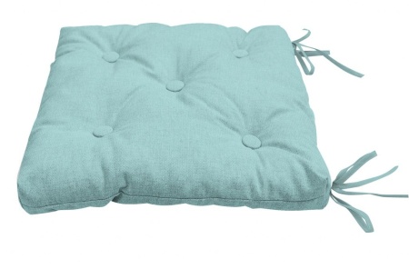 Подушка на стул с завязками 40x40 см Hosta цвет голубой