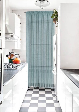 Штора на тесьме "Тюль" лазурная, 150х285 см