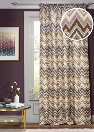 Штора на тесьме "Groza" 146х270 беж