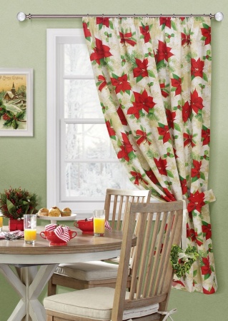 Штора на тесьме "Christmas" 136х175 белый