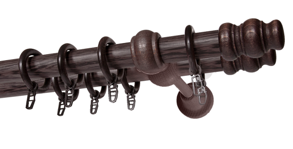 Карниз двухрядный (Венге) D28, наконечник Стандарт Карниз двухрядный (Венге) D28, наконечник Стандарт