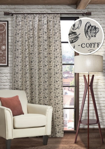 Штора для кухни "Круассан Croissant-M" 150х270