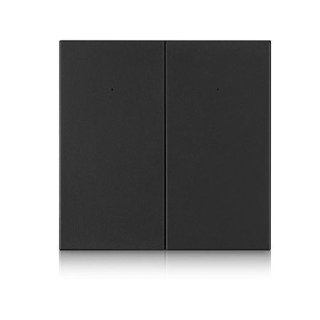 Умный Zigbee выключатель ROXIMO, двухкнопочный, черный, SZBTN01-2B