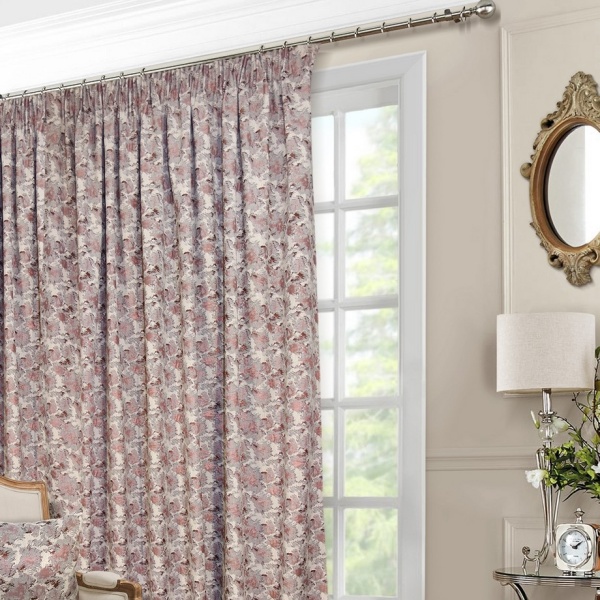 Портьера на тесьме "Fog" 200х270 см красный