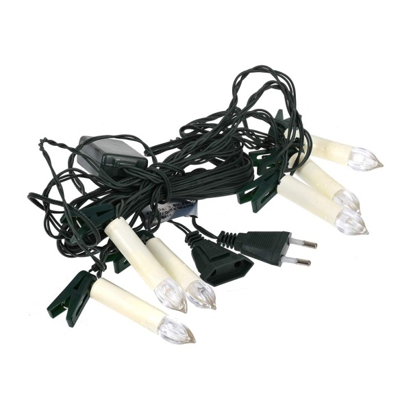 Электрогирлянда светодиодная Vegas Свечи на прищепках теплый 1.5 м