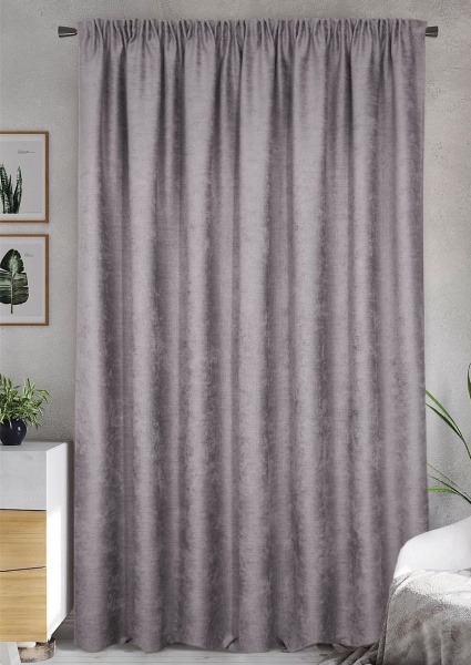 Штора на тесьме "Велюр", 160х285 см, цвет морон