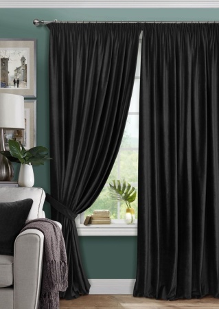 Комплект штор на тесьме "Pudra" 200х270 темно-серый