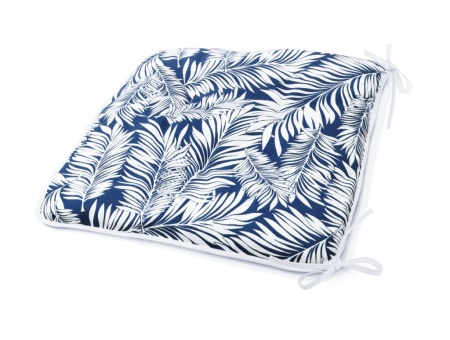 Сидушка на стул с завязками 40x40 Blue Palma с принтом