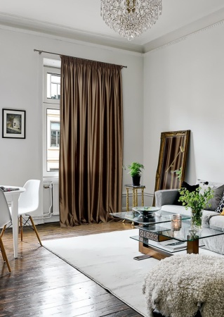 Портьера на тесьме "Lindor-SH" 200х280 цвет коричневый