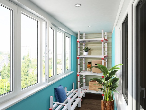 Стеллаж одноярусный В-132 цвет серый/красный