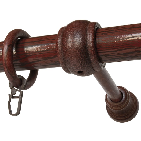 Карниз однорядный (Темная вишня) D28, Стандарт Карниз однорядный (Темная вишня) D28, Стандарт