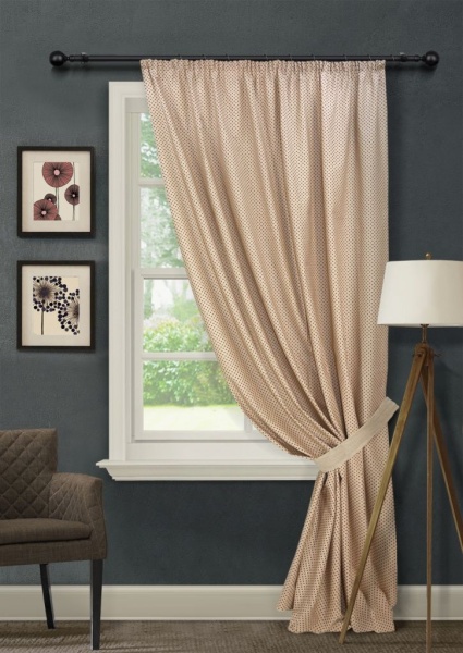 Штора на тесьме Лунарес Lunares - XL 220х270 беж