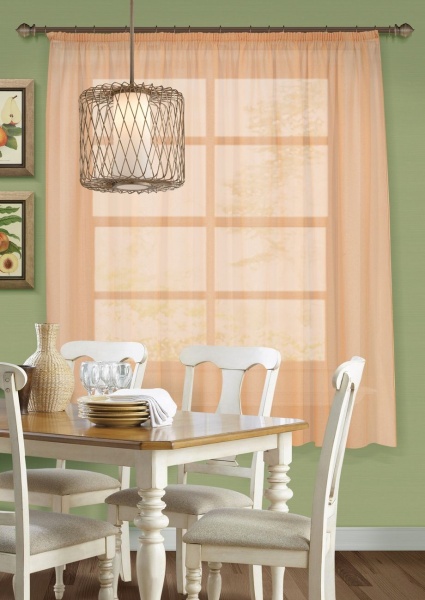 Basicos-M, штора для кухни 285х175 оранжевый