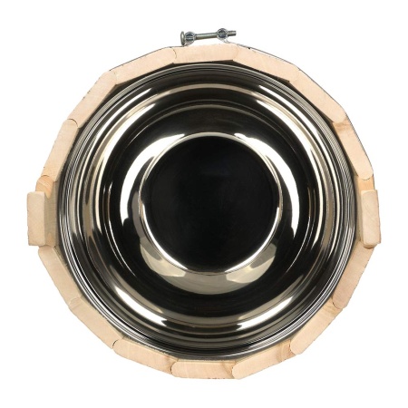 Ушат "шайка" 9 л, "Цветы", с нержавеющей вставкой, система регулировки обручей, липа "Банные штучки"