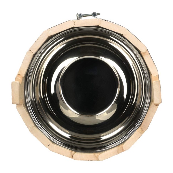 Ушат "шайка" 9 л, "Цветы", с нержавеющей вставкой, система регулировки обручей, липа "Банные штучки"