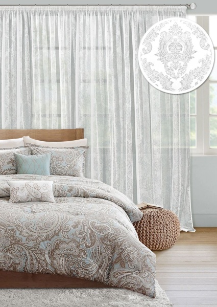 Тюль на тесьме "Луиза Luisa - XL 600x275 белый