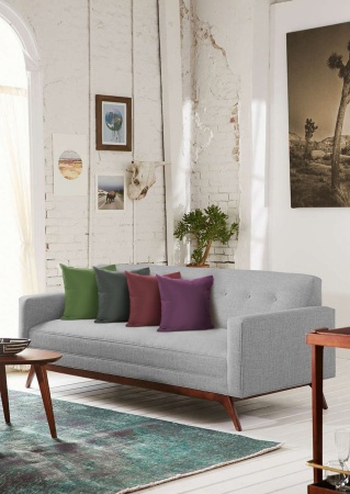 Подушка декоративная на молнии 40х40 см Caprise цвет темно-серый