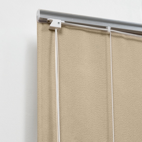 Римская штора с бахромой, Фортуна Blackout на ВМ, цвет песочный