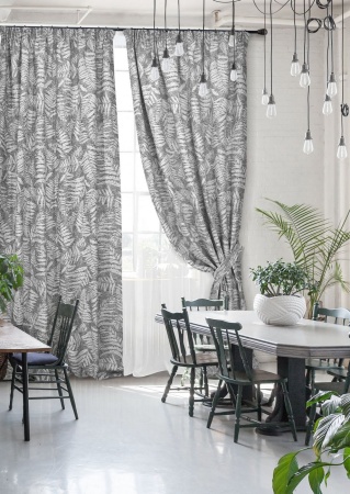 Комплект штор на тесьме "Gisa - ST" 2 шт 136х270, тюль 450х270