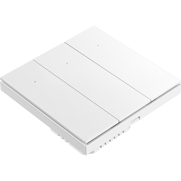 Умный Zigbee выключатель ROXIMO, трехкнопочный, белый, SZBTN01-3W