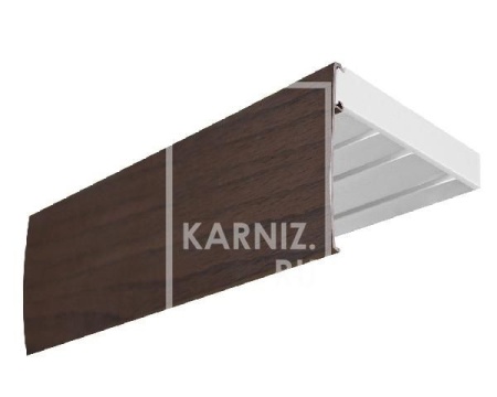 Потолочный карниз Эконом плюс 3-х рядный, "Темный орех"